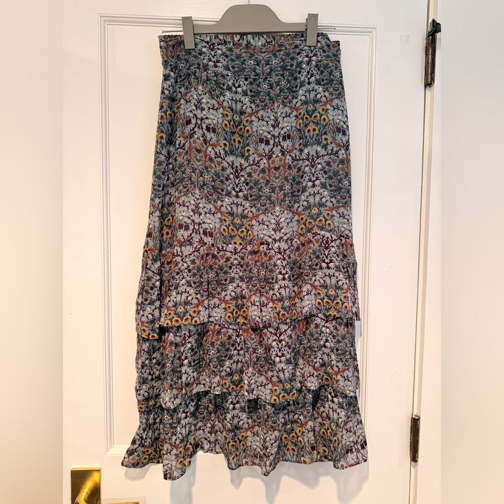 Ba&sh Floral Patterned Midi Skirt